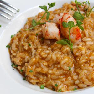 Arroz marinero de calamar y gambón rojo